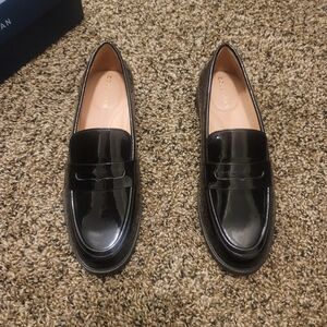 Cole Haan Glossy Black Penny Loafers